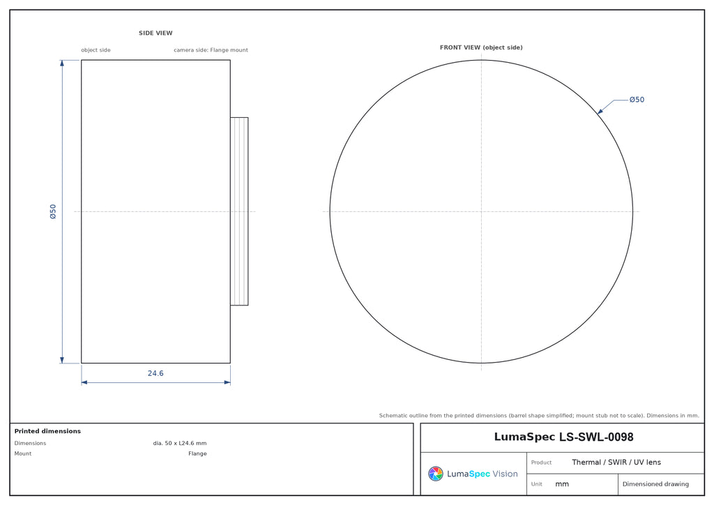 LS-SWL-0098 dimensions (mm)