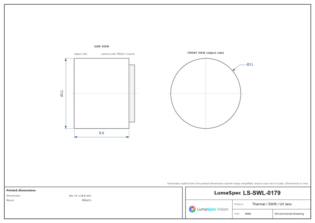 LS-SWL-0179 dimensions (mm)