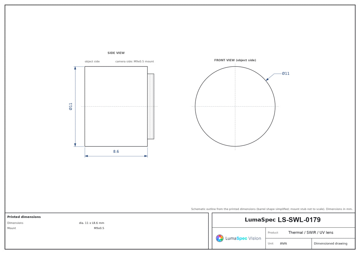 LS-SWL-0179 dimensions (mm)