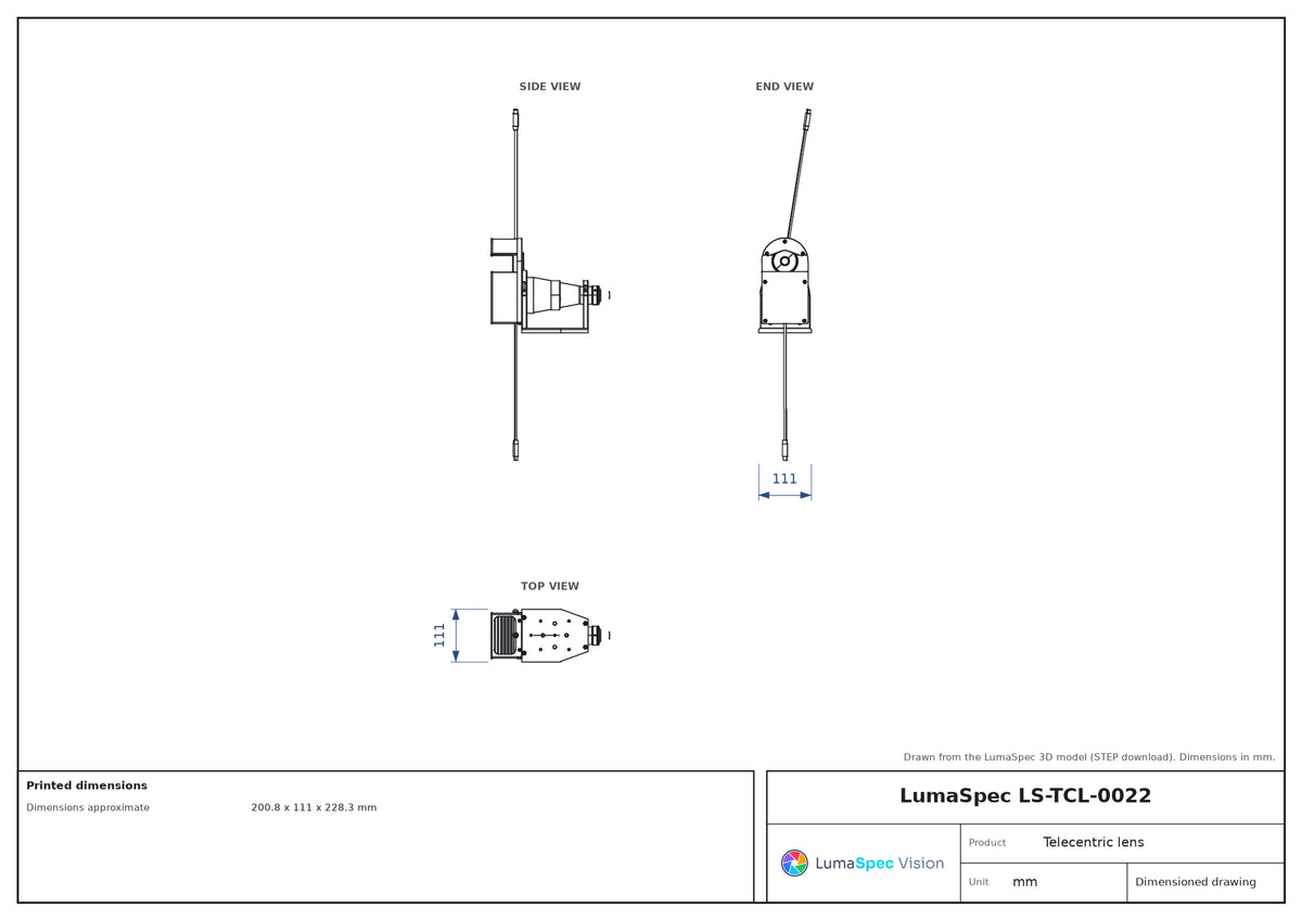 LS-TCL-0022 dimensions (mm)