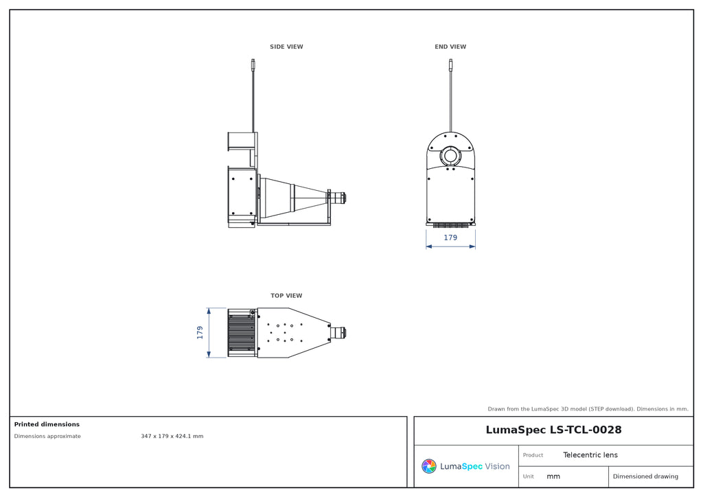 LS-TCL-0028 dimensions (mm)