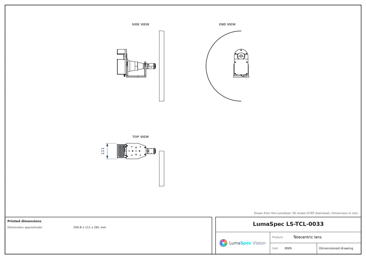 LS-TCL-0033 dimensions (mm)