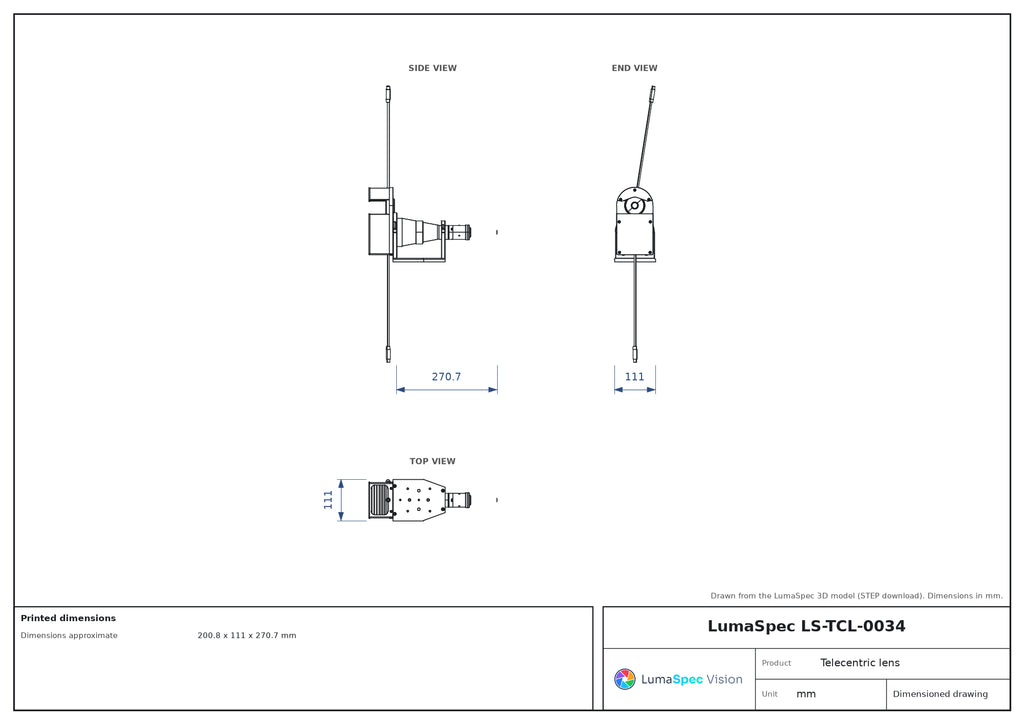 LS-TCL-0034 dimensions (mm)