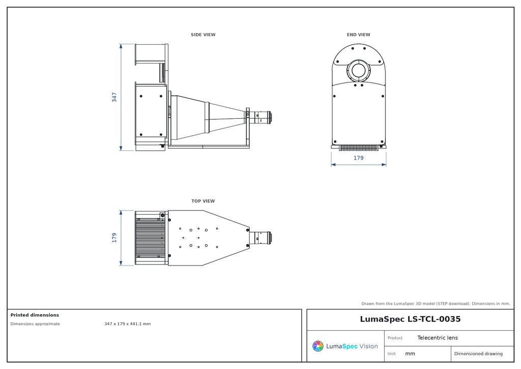 LS-TCL-0035 dimensions (mm)