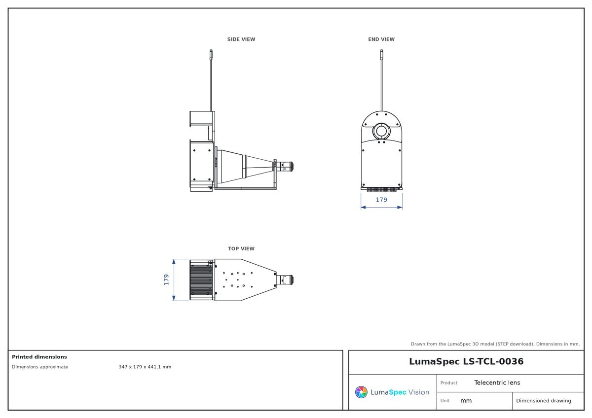 LS-TCL-0036 dimensions (mm)