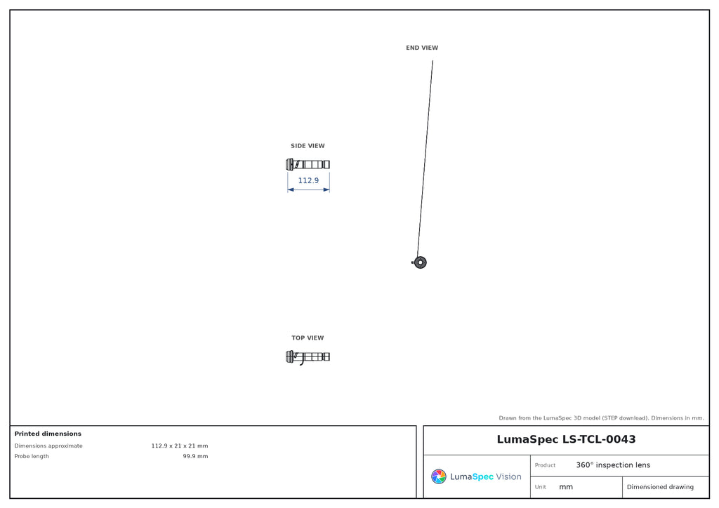 LS-TCL-0043 dimensions (mm)