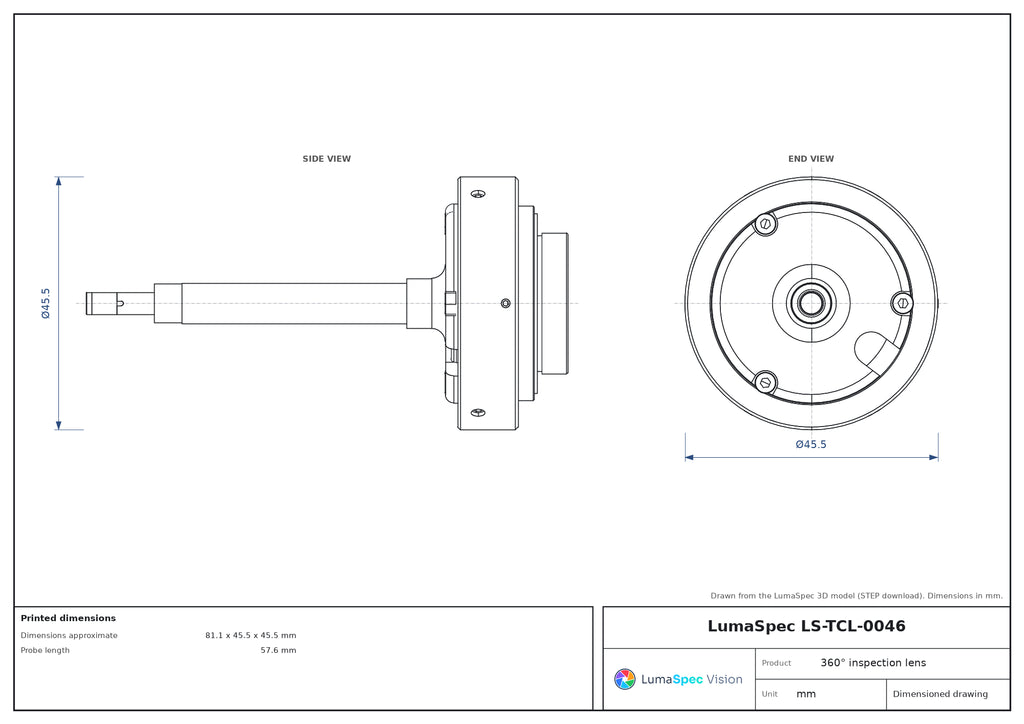 LS-TCL-0046 dimensions (mm)