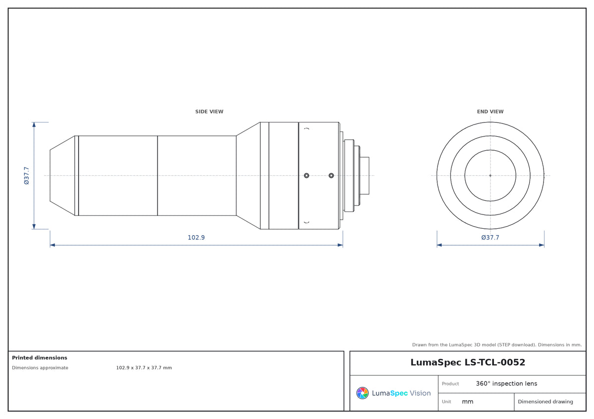 LS-TCL-0052 dimensions (mm)