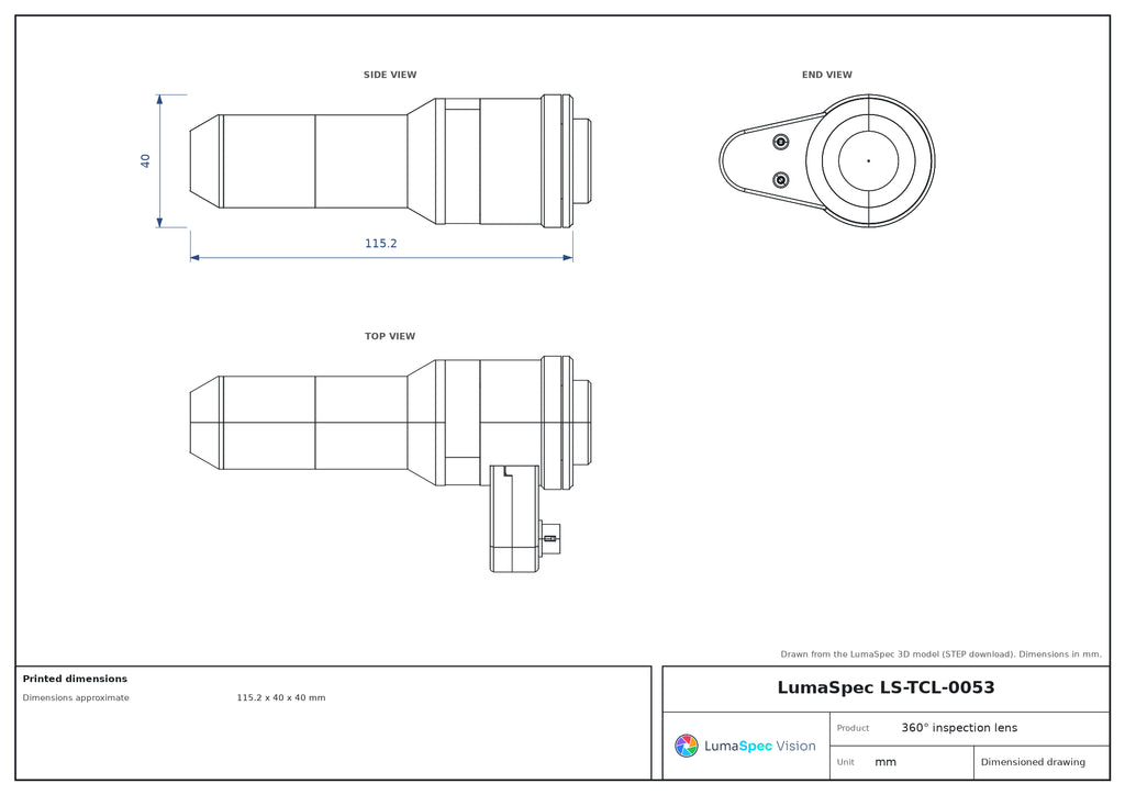 LS-TCL-0053 dimensions (mm)