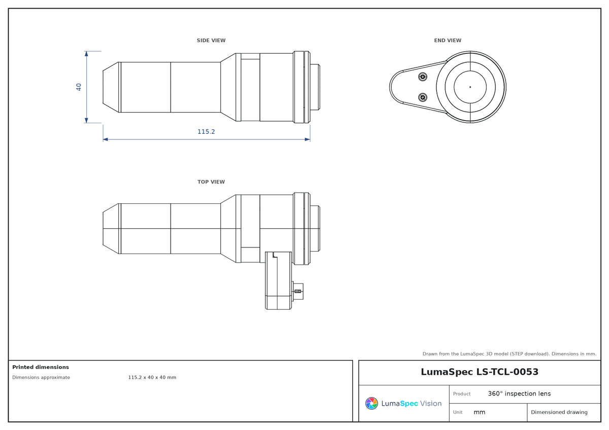 LS-TCL-0053 dimensions (mm)