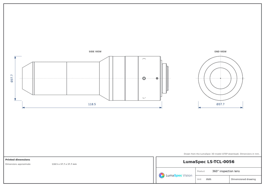 LS-TCL-0056 dimensions (mm)