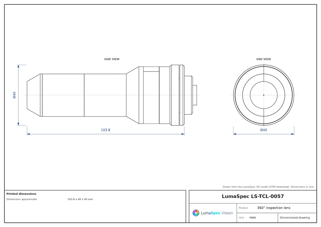 LS-TCL-0057 dimensions (mm)