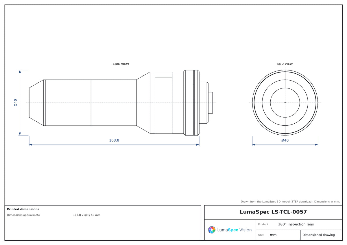 LS-TCL-0057 dimensions (mm)