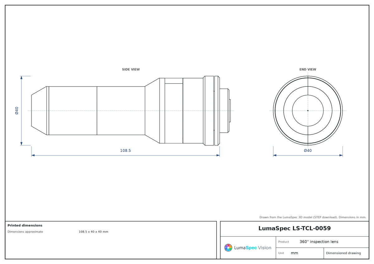 LS-TCL-0059 dimensions (mm)