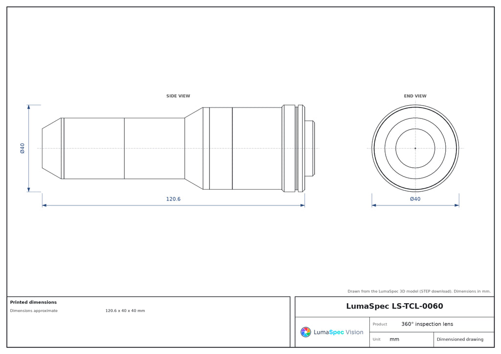 LS-TCL-0060 dimensions (mm)