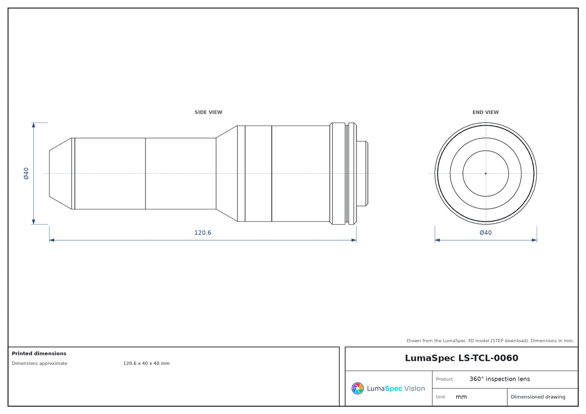 LS-TCL-0060 dimensions (mm)