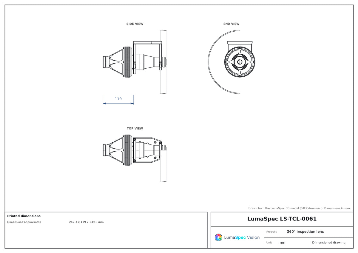 LS-TCL-0061 dimensions (mm)