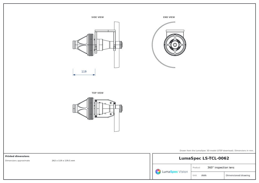 LS-TCL-0062 dimensions (mm)