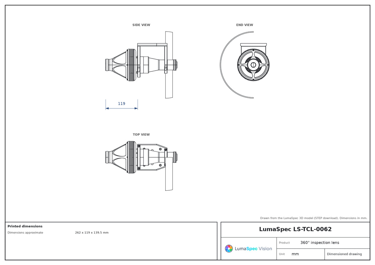 LS-TCL-0062 dimensions (mm)
