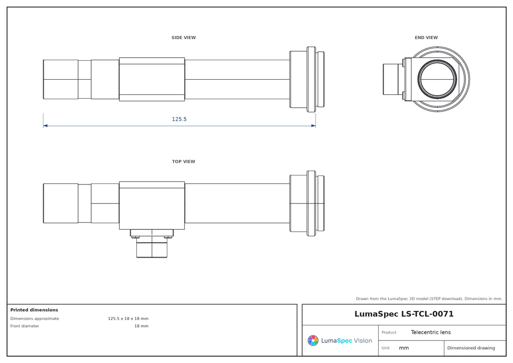 LS-TCL-0071 dimensions (mm)
