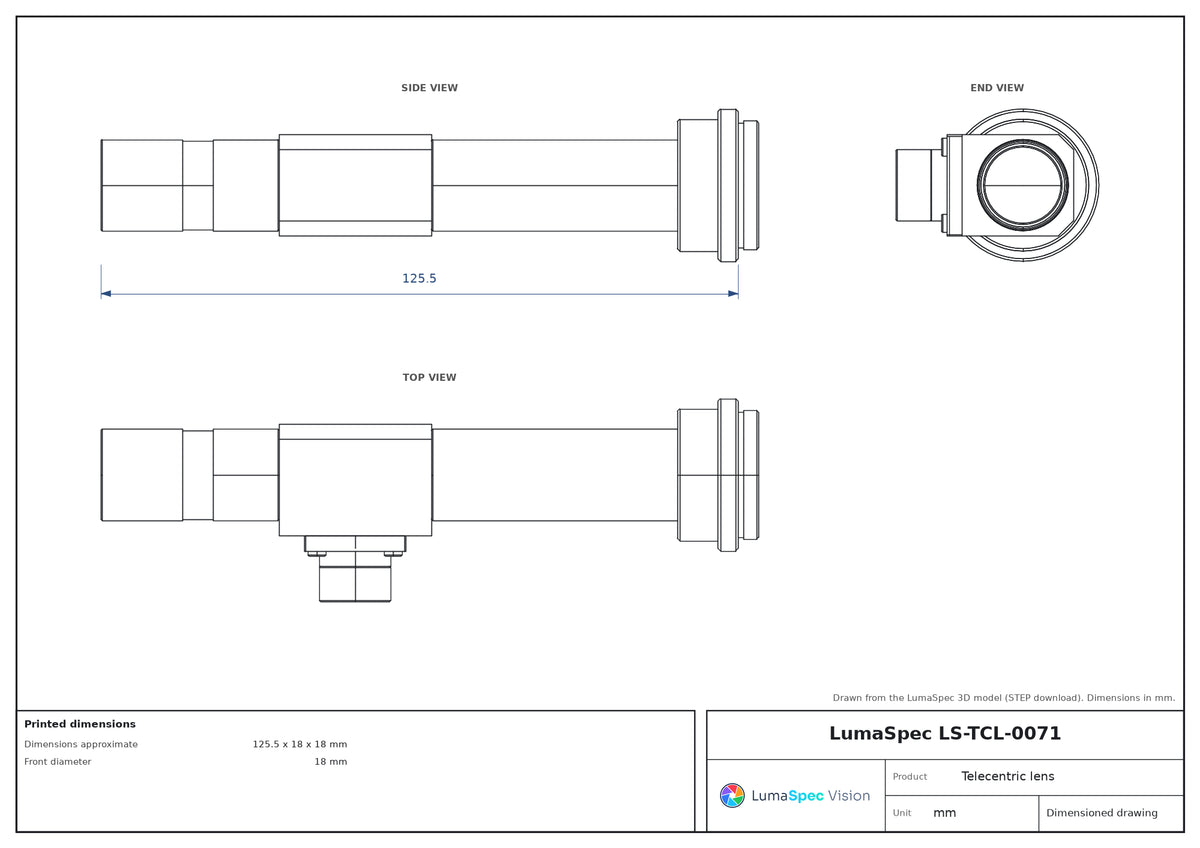 LS-TCL-0071 dimensions (mm)