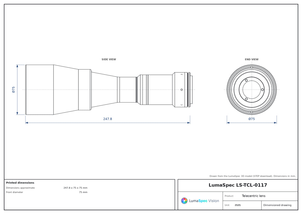 LS-TCL-0117 dimensions (mm)