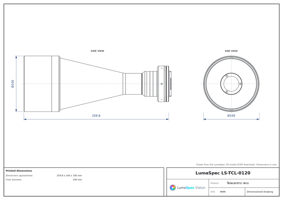LS-TCL-0120 dimensions (mm)