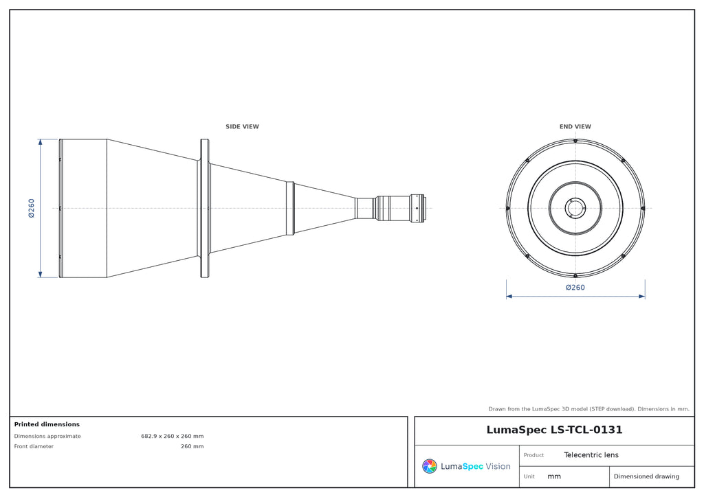 LS-TCL-0131 dimensions (mm)