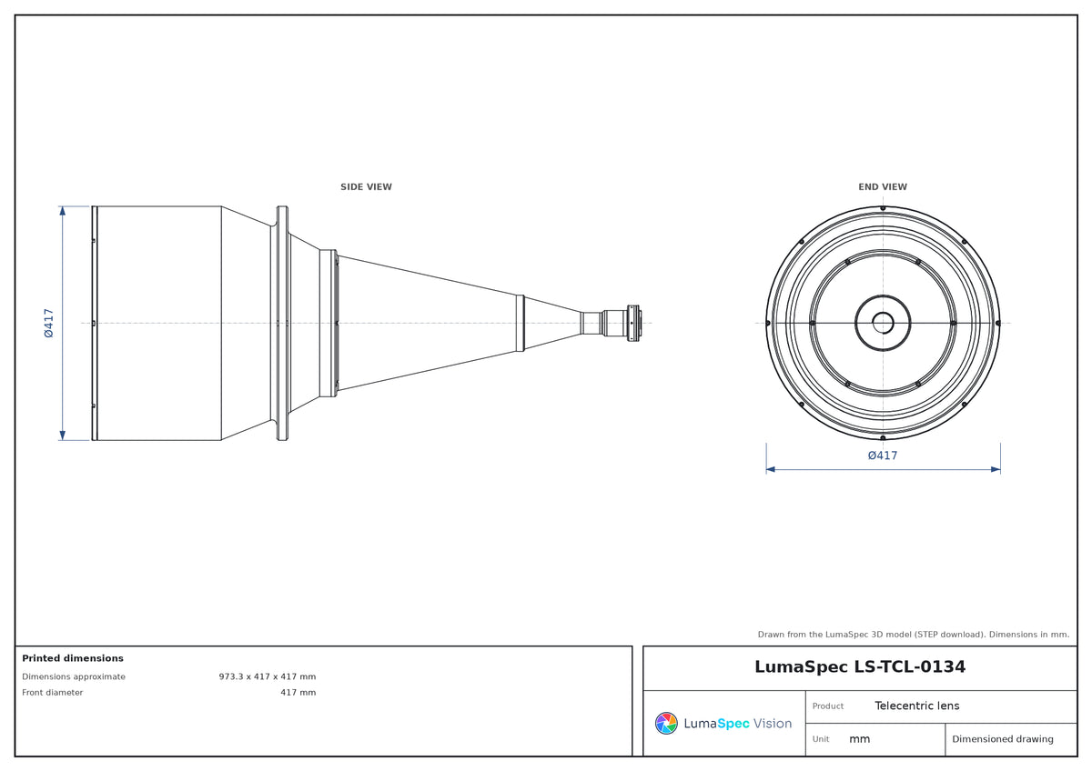 LS-TCL-0134 dimensions (mm)