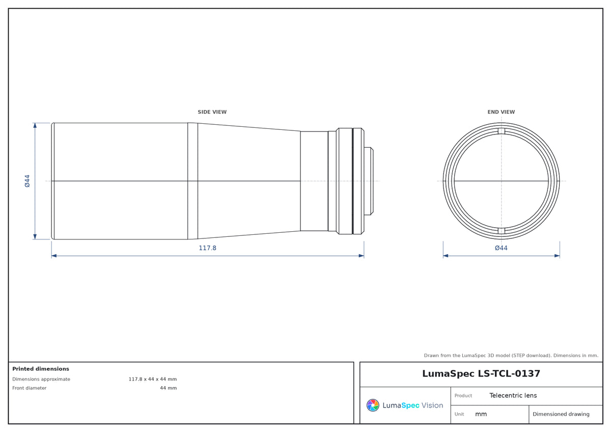 LS-TCL-0137 dimensions (mm)