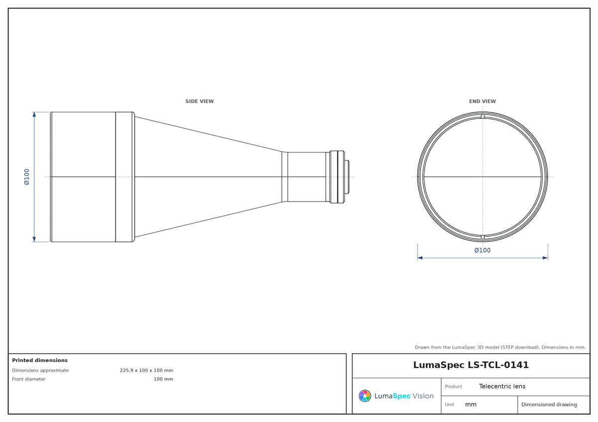 LS-TCL-0141 dimensions (mm)