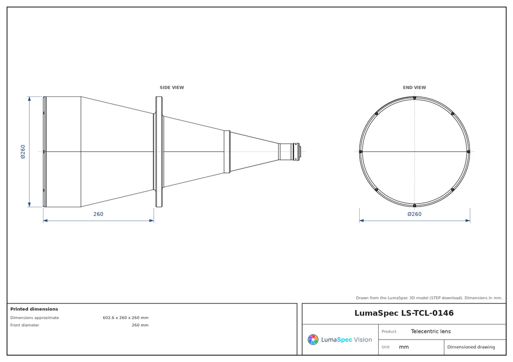 LS-TCL-0146 dimensions (mm)