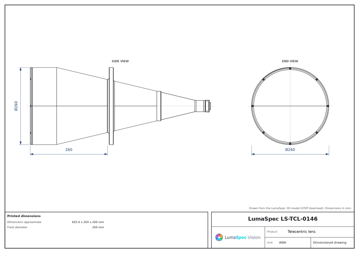 LS-TCL-0146 dimensions (mm)