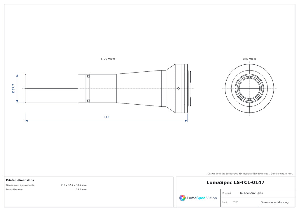 LS-TCL-0147 dimensions (mm)