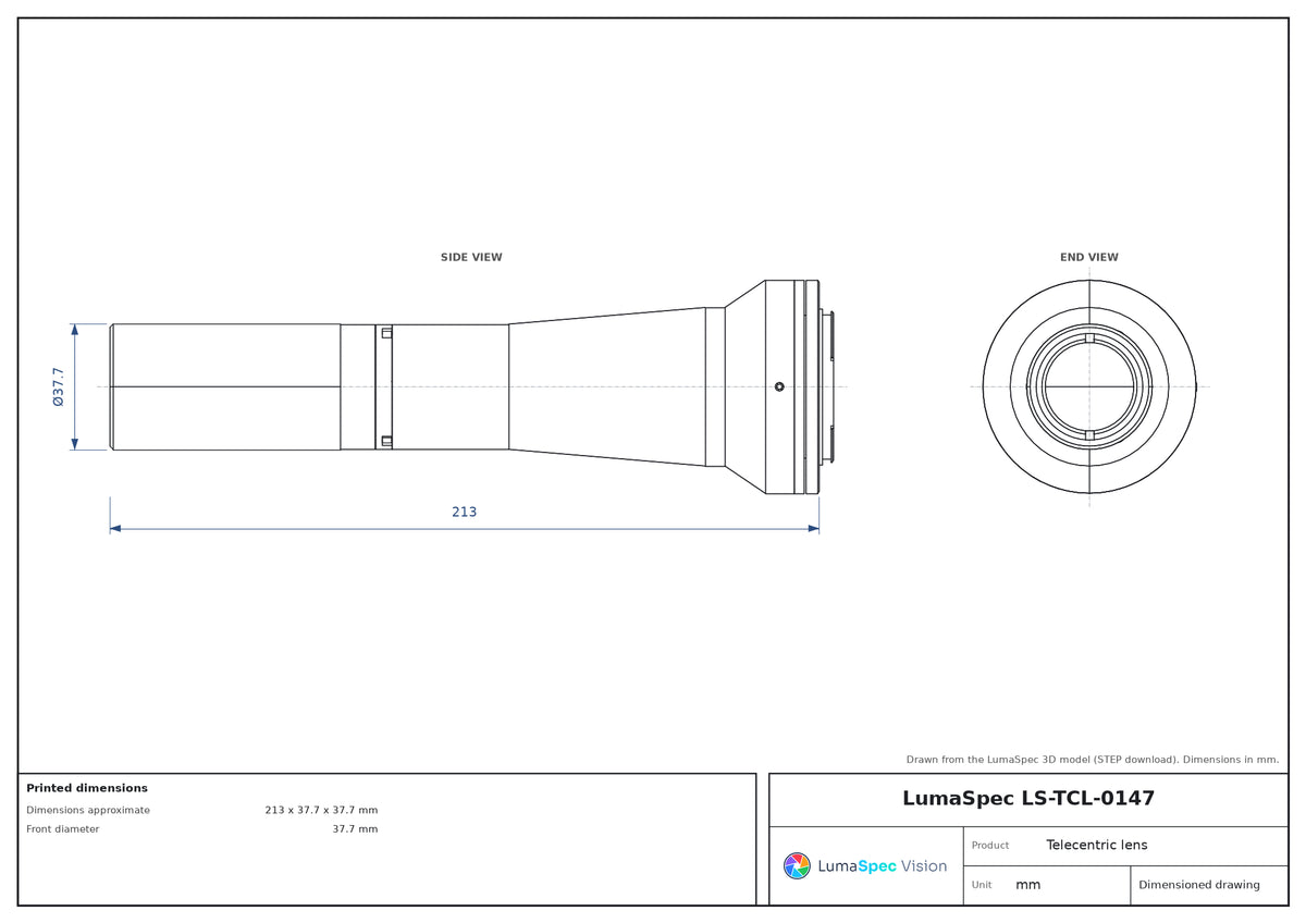 LS-TCL-0147 dimensions (mm)