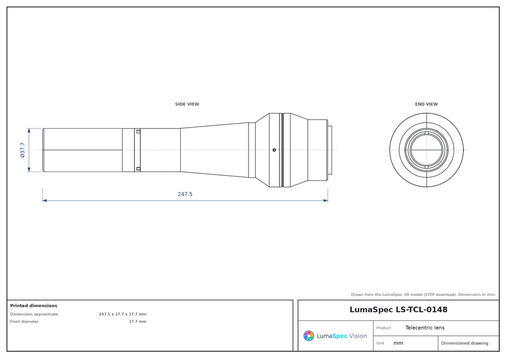 LS-TCL-0148 dimensions (mm)