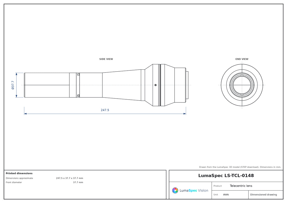 LS-TCL-0148 dimensions (mm)