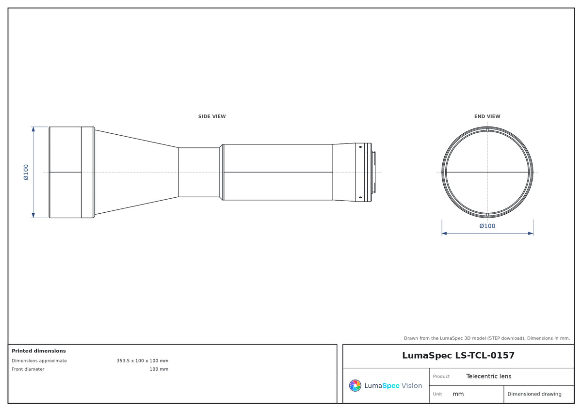 LS-TCL-0157 dimensions (mm)