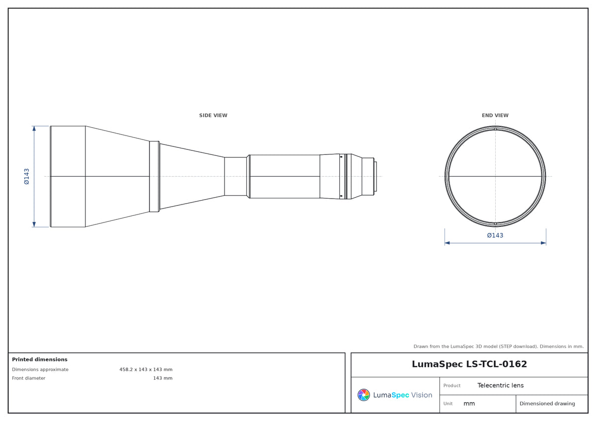 LS-TCL-0162 dimensions (mm)