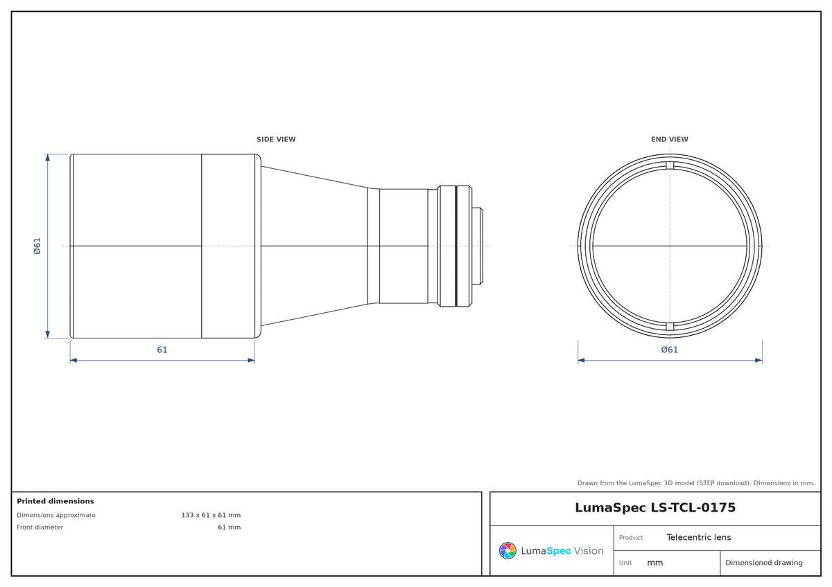 LS-TCL-0175 dimensions (mm)