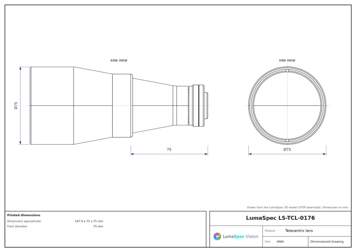 LS-TCL-0176 dimensions (mm)