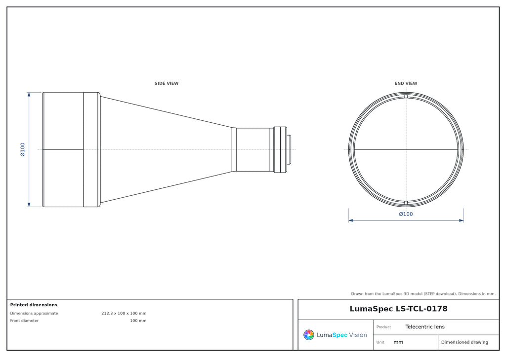 LS-TCL-0178 dimensions (mm)