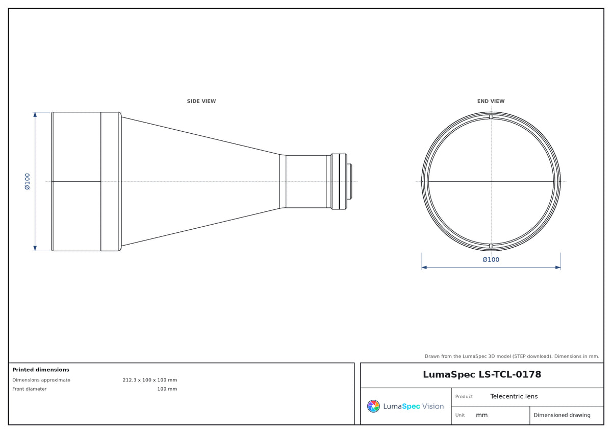 LS-TCL-0178 dimensions (mm)