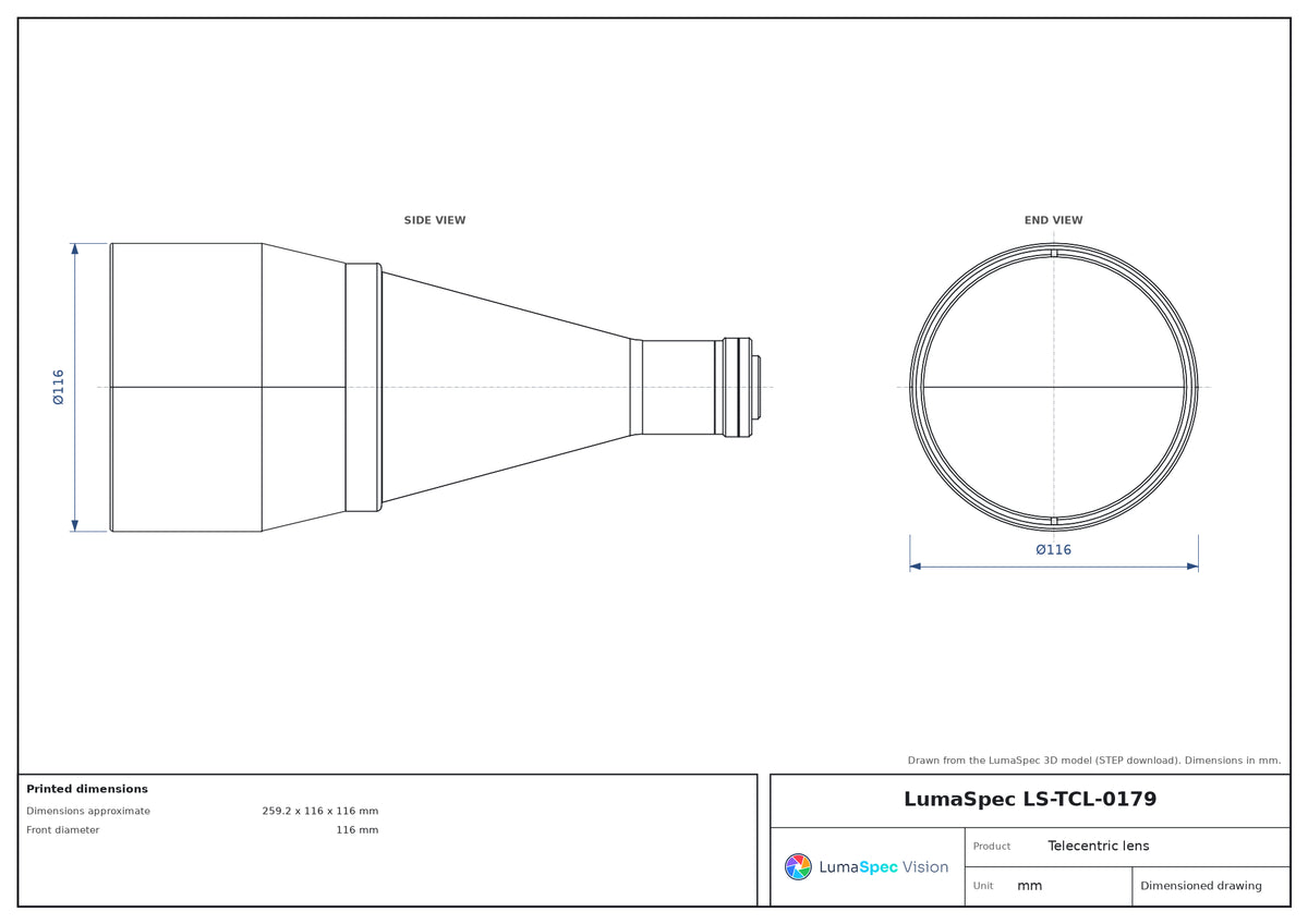 LS-TCL-0179 dimensions (mm)
