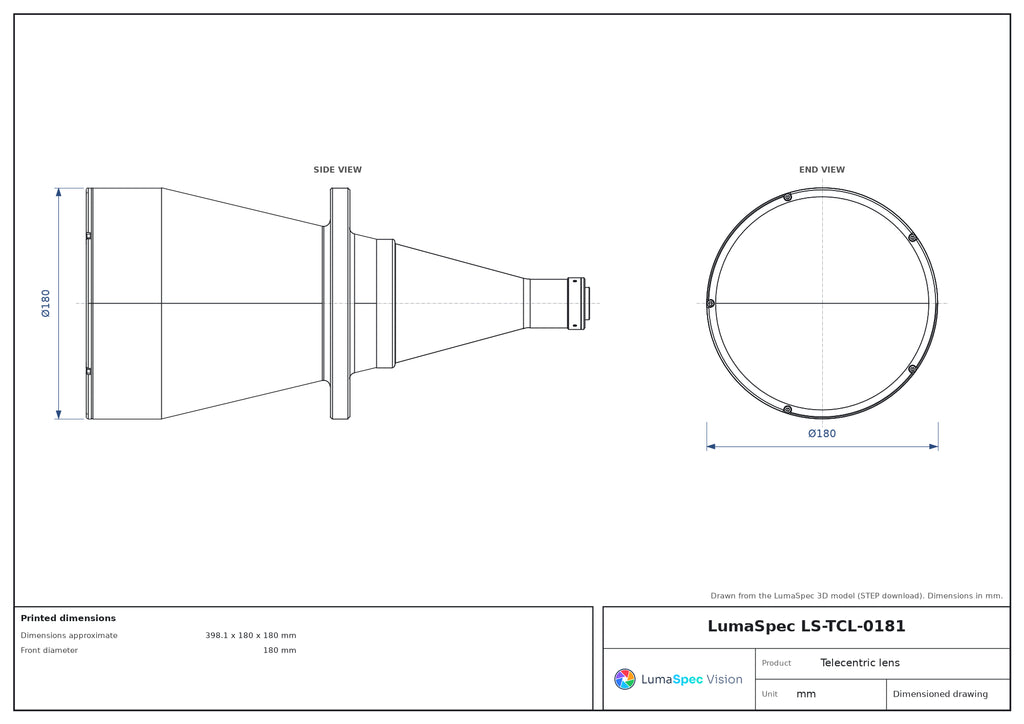 LS-TCL-0181 dimensions (mm)