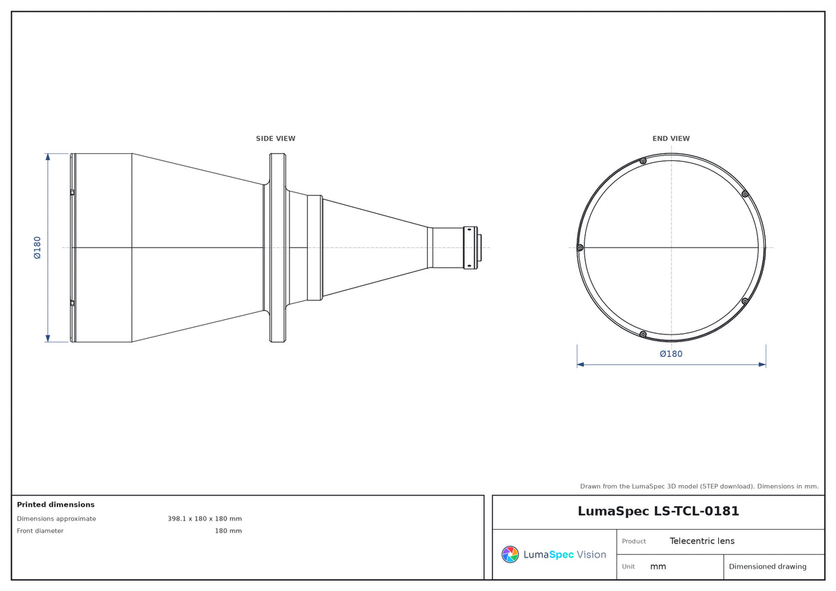 LS-TCL-0181 dimensions (mm)