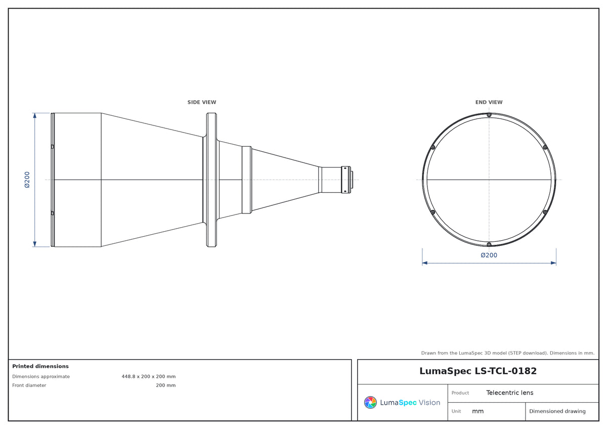 LS-TCL-0182 dimensions (mm)