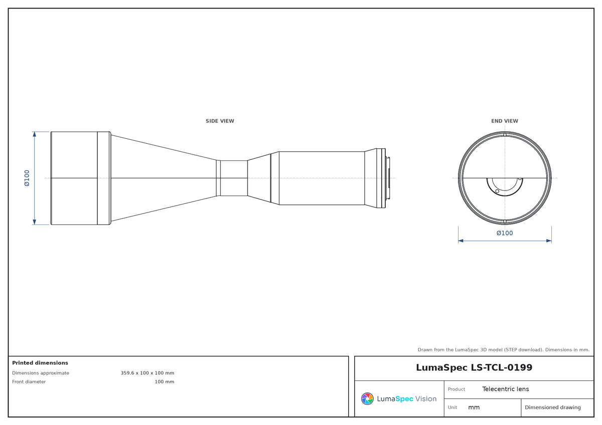 LS-TCL-0199 dimensions (mm)
