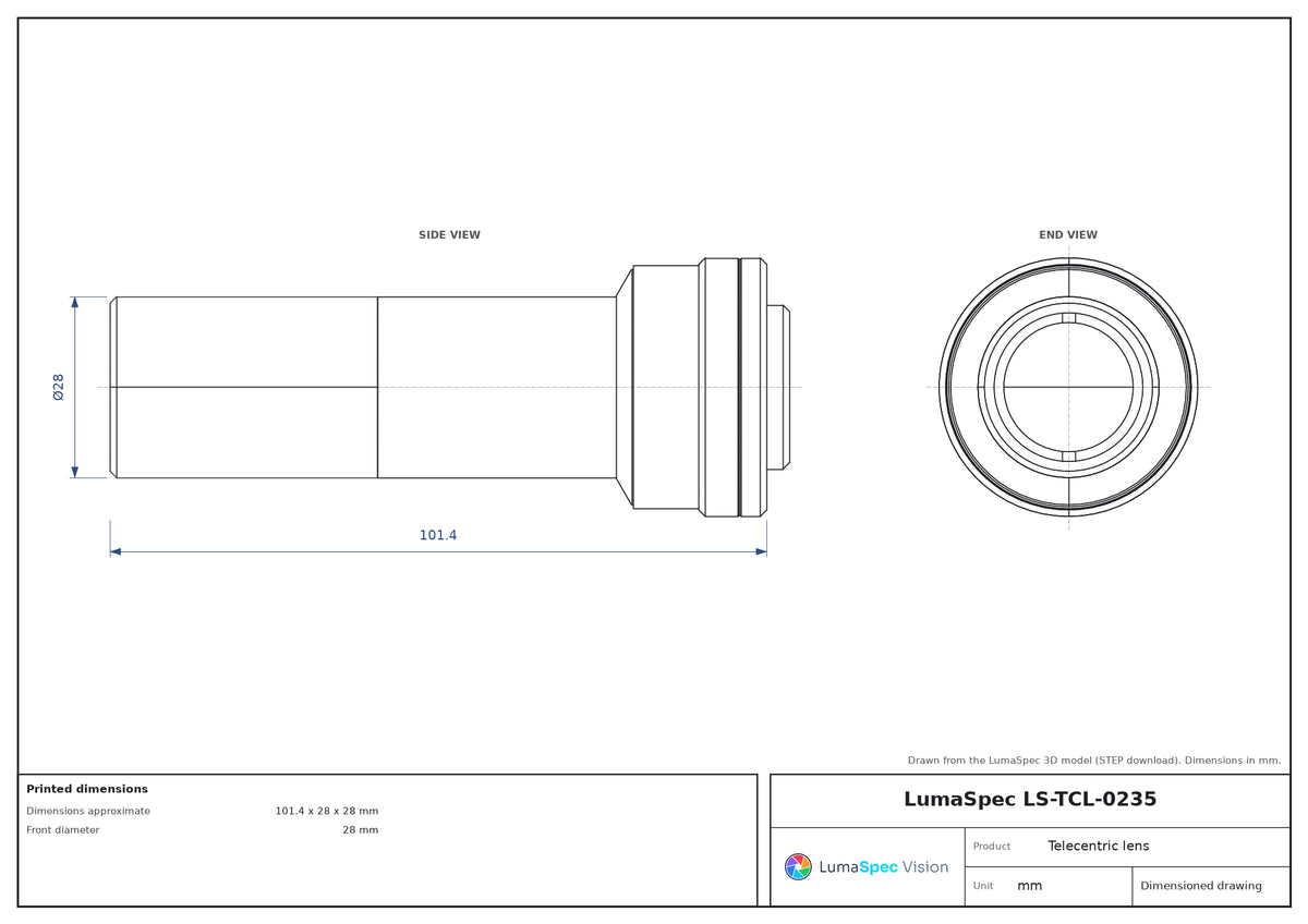 LS-TCL-0235 dimensions (mm)