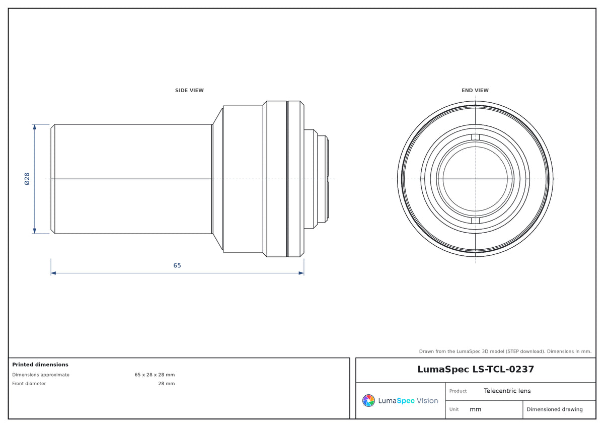 LS-TCL-0237 dimensions (mm)
